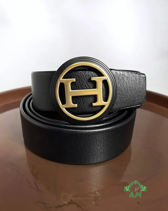 حزام هيرميس جلد رجالي بتصميم فاخر