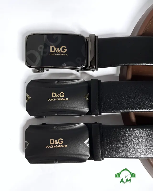 حزام دي آند جي رجالي جلد بوجهين