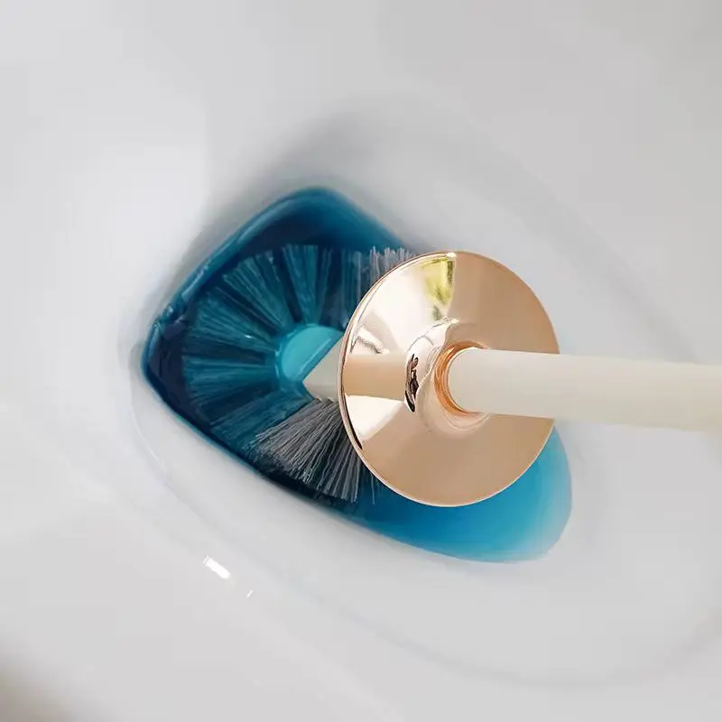 فرشاة تواليت مع حامل بتصميم أكريليك شفاف فاخر (نقوش ماسية)