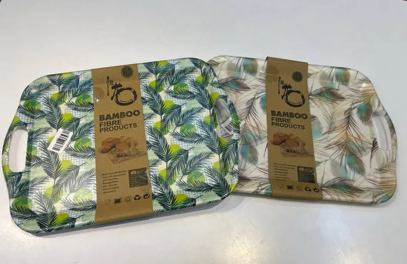 صينية بامبو مستطيلة