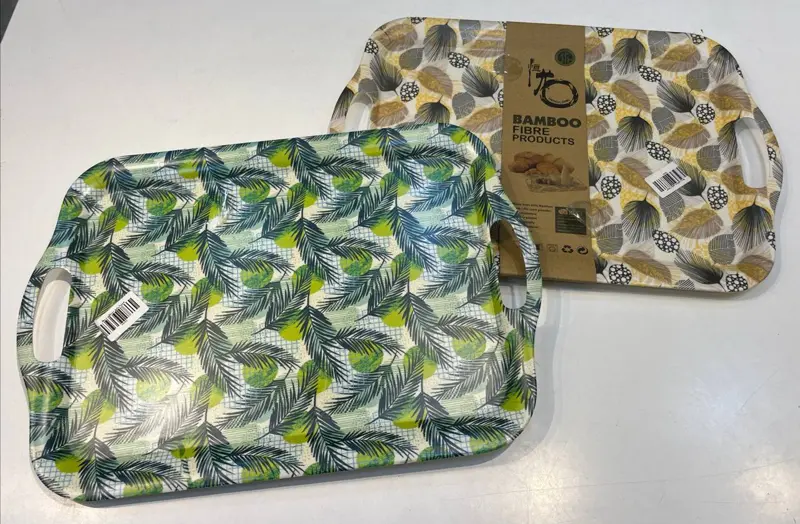 صينية بامبو مستطيلة وسط