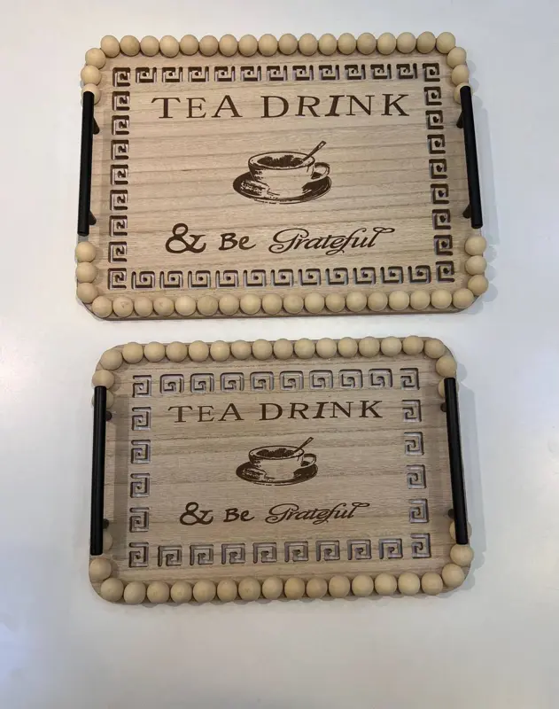 طقم صواني يدوي الصنع