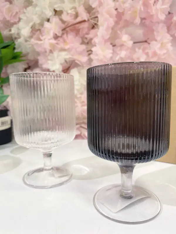 طقم كاسات زجاج كريستال فاخر (6 قطع) متعدد الاستخدام