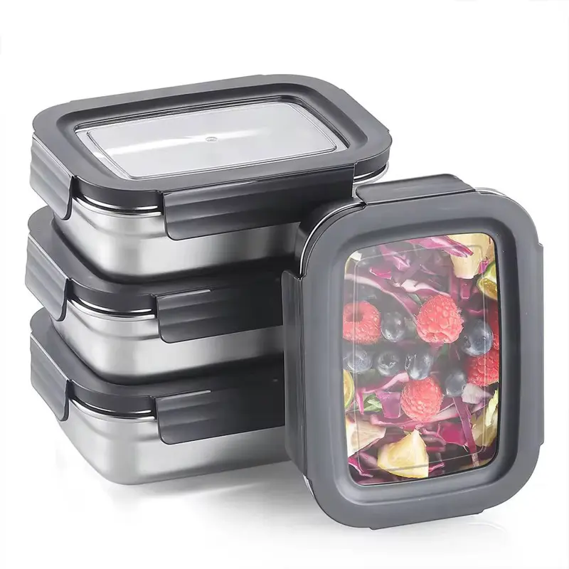 علبة ثلاجة 1 لتر ستانلس ستيل