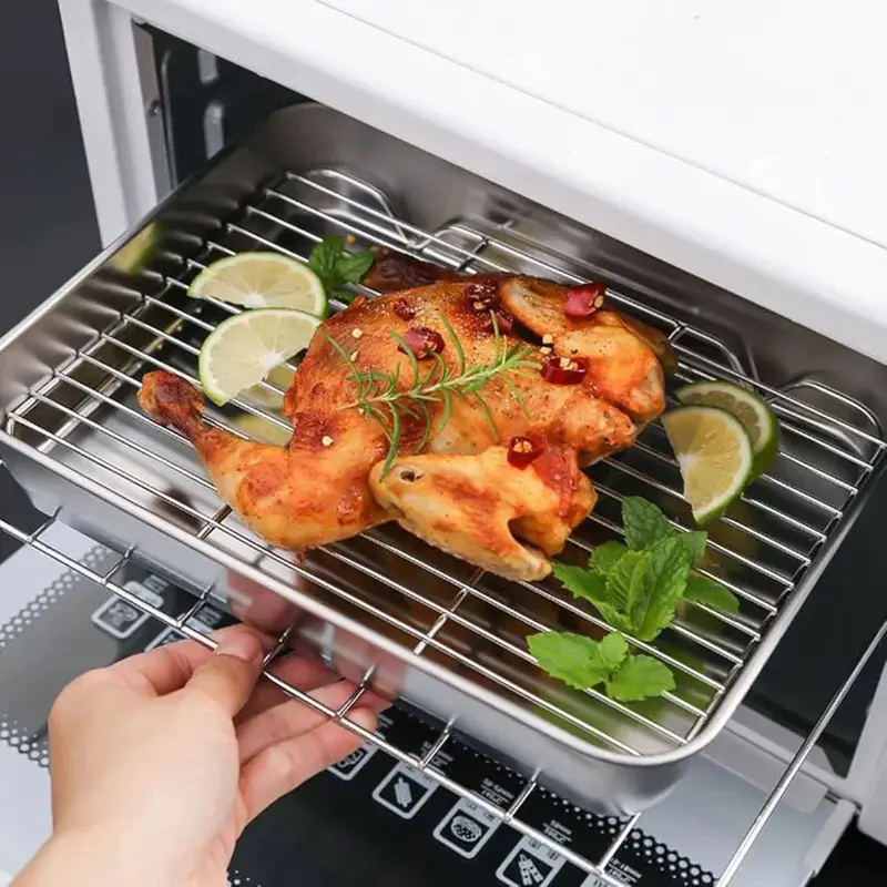 صينية شواء وخبز استانلس ستيل (كوبي إيكيا - مقاس جامبو)