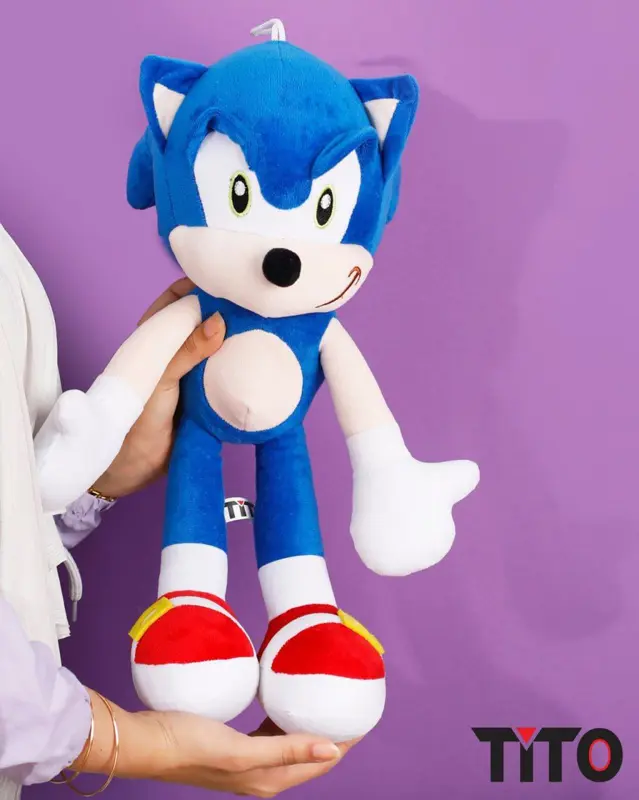 دمية سونيك القنفذ (Sonic The Hedgehog) - حجم 45 سم