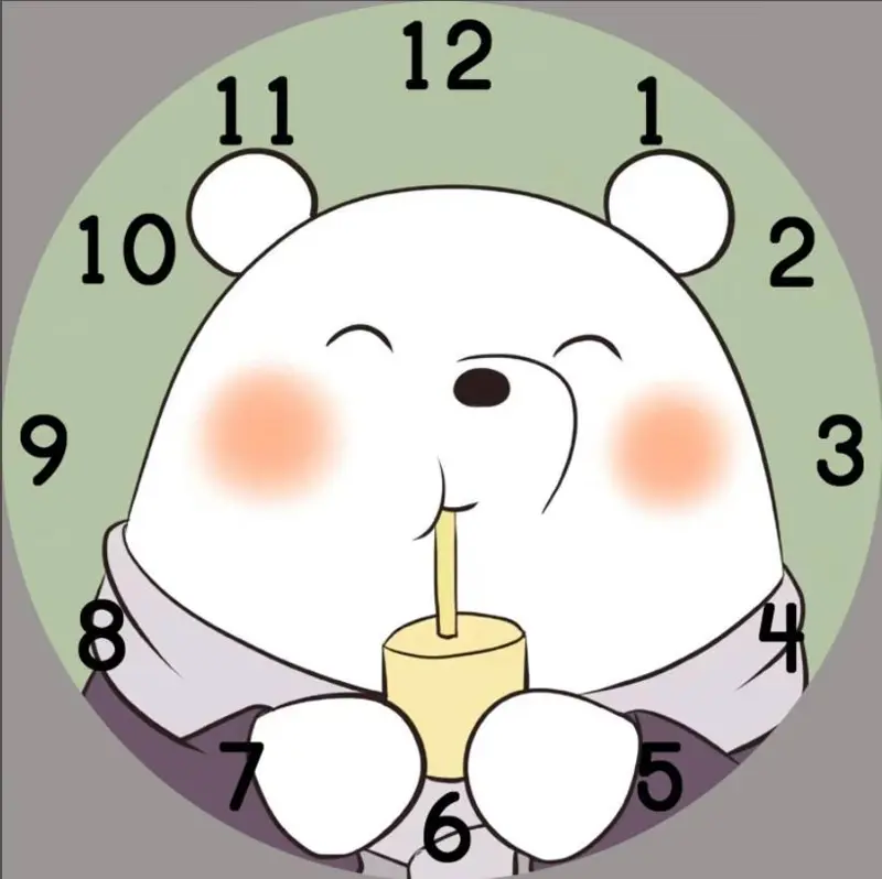 ساعة حائط بتصميم الدب القطبي