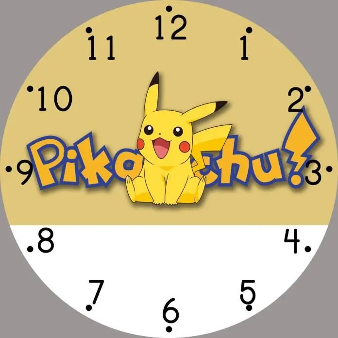 ساعة حائط بتصميم بيكاتشو