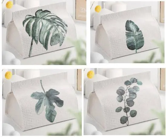 علبة مناديل جلد بتصميمات عصرية