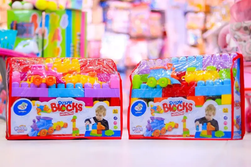 شنطة مكعبات البناء الكبيرة، لتنمية الإبداع والمهارات